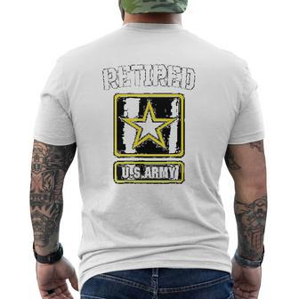 Retired Us Army Veteran For Veteran Day Mens Back Print T-shirt - Thegiftio
