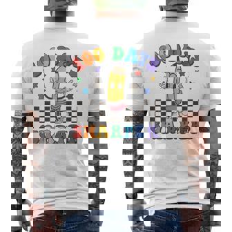 Retro 100 Days Sharper Little Pencil 100 Days Of School Men's T-shirt Back Print - Monsterry