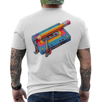 Retro 80Er 90Er Jahre Party Verkleidung Kassette T-Shirt mit Rückendruck - Seseable