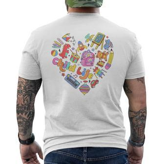 Retro Child Life Specialist Play Therapy Child Life Intern Men's T-shirt Back Print - Monsterry AU