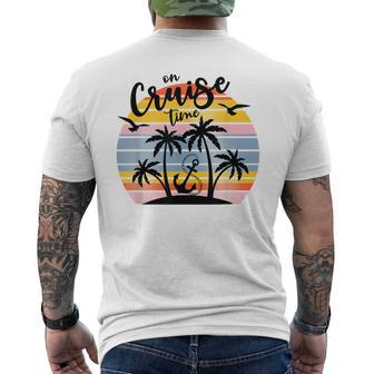 Retro On Cruise Time Vacation Summer 2023 Men's T-shirt Back Print - Monsterry