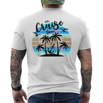 Retro On Cruise Time Vacation Summer 2024 Men's T-shirt Back Print - Seseable