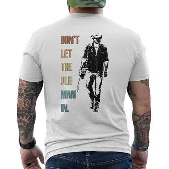Retro Don't Let The Old Guitar Man In Appreciation Women Men's T-shirt Back Print - Thegiftio