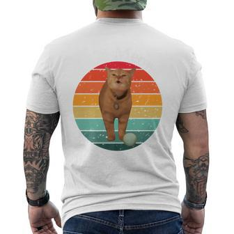Retro I Go Meow Cat Singing Meme Men's T-shirt Back Print - Monsterry AU