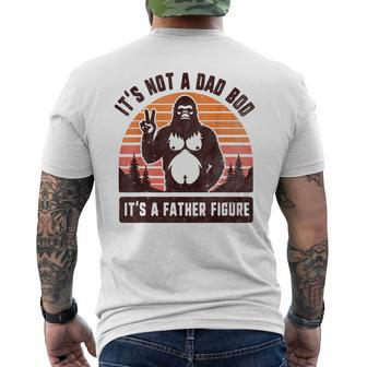 Retro It's Not A Dad Bod It's A Father Figure Bigfoot Men's T-shirt Back Print - Monsterry