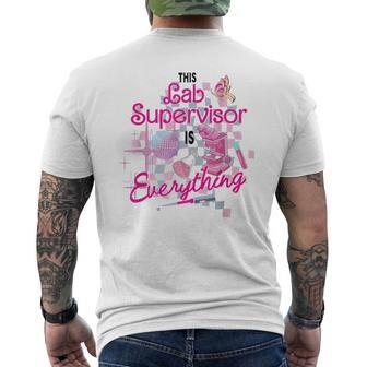 Retro This Lab Supervisor Is Everything Lab Week 2024 Men's T-shirt Back Print | Mazezy
