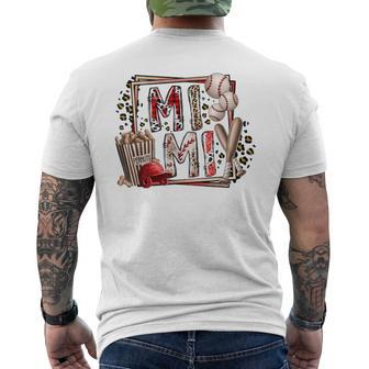Retro Leopard Baseball Mimi Baseball Lover Men's T-shirt Back Print - Monsterry UK