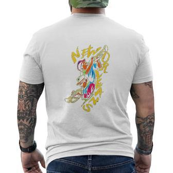 Retro New Orleans Jazz Mens Back Print T-shirt - Thegiftio UK