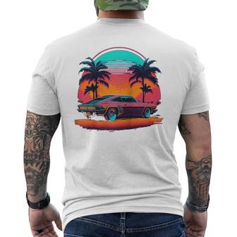 Retro Oldtimer Oldtimer Geschenk Für Mann Papa Raglan T-Shirt mit Rückendruck - Geschenkecke