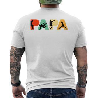 Retro Parkour Papa Lustigerintage Papa Parkour T-Shirt mit Rückendruck - Geschenkecke