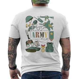 Retro Proud Army Dad Military Dad Dad Father's Day Men's T-shirt Back Print - Thegiftio UK