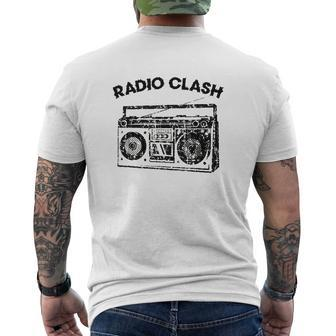 Retro Punk Radio Clash Mens Back Print T-shirt - Thegiftio UK