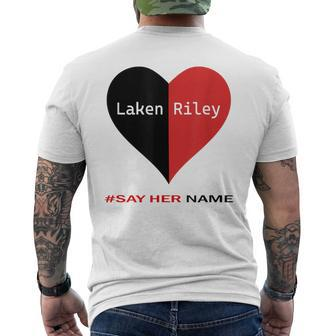 Retro Say Her Name Laken Riley Laken Riley Say Her Name Men's T-shirt Back Print | Mazezy
