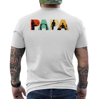 Retro Schlagzeug Papa Lustig Papa Schlagzeuger T-Shirt mit Rückendruck - Geschenkecke