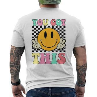 You Got This Retro Smile Motivational Testing Day Teacher Men's T-shirt Back Print | Mazezy AU