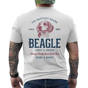 Retro Styled Vintage Beagle Men's T-shirt Back Print - Monsterry CA