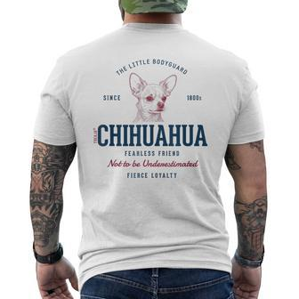 Retro Styled Vintage Chihuahua Men's T-shirt Back Print - Monsterry