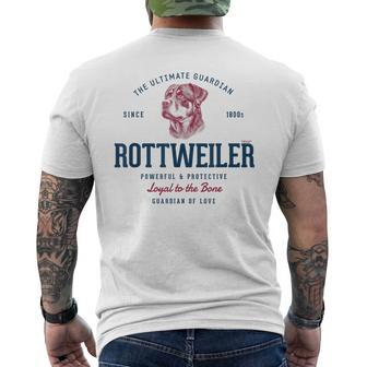 Retro-Styled Vintage Rottweiler T-Shirt mit Rückendruck - Seseable