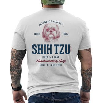 Retro Styled Vintage Shih Tzu Men's T-shirt Back Print - Monsterry DE