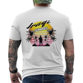 Retro Sun Iraqi Summers Veteran Iraq Veteran Mens Back Print T-shirt - Thegiftio