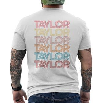 Retro Taylor First Name Vintage Taylor Men's T-shirt Back Print | Mazezy CA