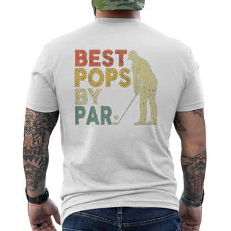 Retro Vintage Best Pops By Par Golf Mens Back Print T-shirt - Seseable