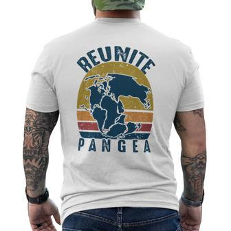 Retro Vintage Reunite Pangea Geologist -Geology Men's T-shirt Back Print - Monsterry