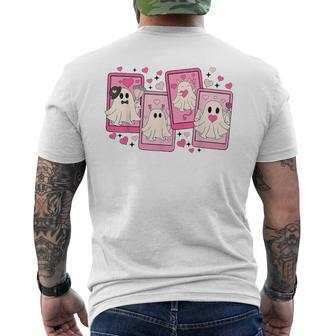 Retro Will You Be My Boo Cute Ghost Valentines Day Be My Boo Men's T-shirt Back Print - Monsterry AU