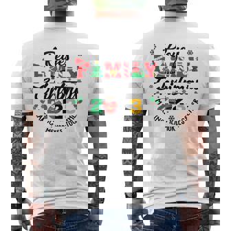 Reyes Family Name Christmas Matching Surname Xmas Men's T-shirt Back Print - Seseable