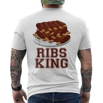 Ribs King For Rib Lover And Bbq Fan Men's T-shirt Back Print - Monsterry DE