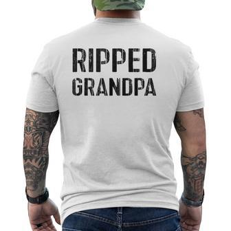 Ripped Grandpa Father's Day 1 Best Grandpa Ever Mens Back Print T-shirt | Mazezy UK