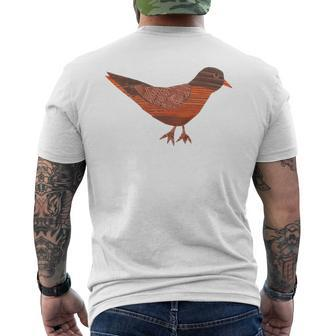 Robin Graphic Backyard Bird Lovers Men's T-shirt Back Print - Monsterry