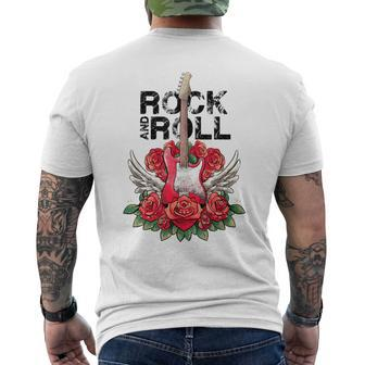 Lets Rock Rock&Roll Vintage Electric Guitars Rock Concert Men's T-shirt Back Print - Monsterry CA
