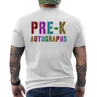 Rockstar Pre-K Class Autographs Last Day Signature Sign My Men's T-shirt Back Print - Monsterry