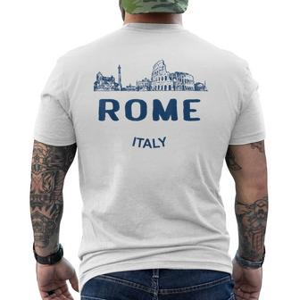 Rome Vintage Rome Travel Italy Souvenirs Men's T-shirt Back Print - Monsterry CA
