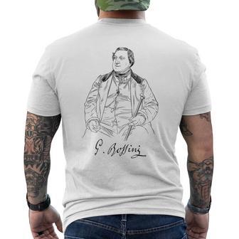 Rossini Italian Composer Opera Classical Music Men's T-shirt Back Print - Monsterry UK