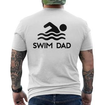 Roversports Swim Dad Swimming Lover Mens Back Print T-shirt | Mazezy