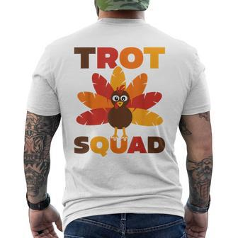 Running Turkey Run Costume Family Thanksgiving Trot Squad Men's T-shirt Back Print | Mazezy CA
