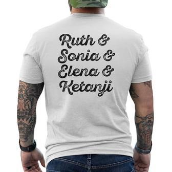 Ruth & Sonia & Elana & Ketanji Brown Jackson Scotus Rbg Meme Mens Back Print T-shirt - Thegiftio