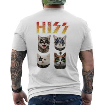 Hiss Cat Lover Men's T-shirt Back Print - Monsterry