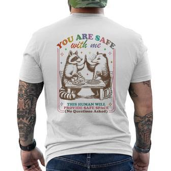 You Are Safe With Me Lgbtq Straight Ally This Human Will Men's T-shirt Back Print - Monsterry CA