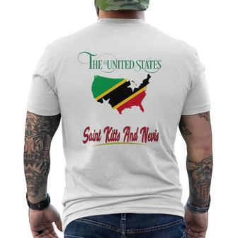 Saint Kitts And Nevis Mens Back Print T-shirt - Thegiftio UK