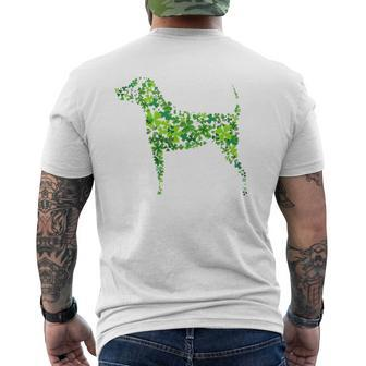 Saint Patrick's Day Shamrock Dog Mens Back Print T-shirt | Mazezy