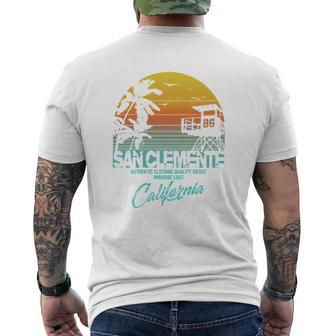 San Clemente California Beach Shirt Mens Back Print T-shirt - Seseable