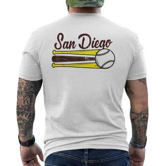 San Diego Baseball Vintage Distressed Met At Gameday Men's T-shirt Back Print - Monsterry AU