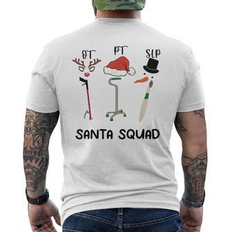 Santa Squad Ot Pt Slp Occupational Therapy Team Christmas Men's T-shirt Back Print - Monsterry DE