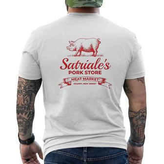 Satriales Pork Store Kearny New Jersey Red Art Mens Back Print T-shirt - Thegiftio UK