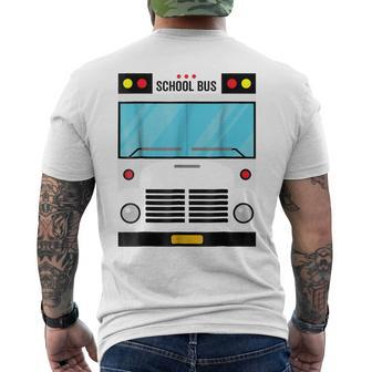 School Bus Costume Shirt Halloween Costume Mens Back Print T-shirt - Thegiftio UK