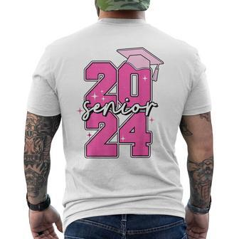 Senior 2024 Pink Graduation Class Of 2024 Graduate Men's T-shirt Back Print - Seseable