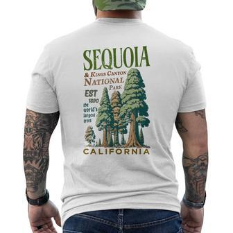 Sequoia Kings Canyon National Parks Men's T-shirt Back Print | Mazezy